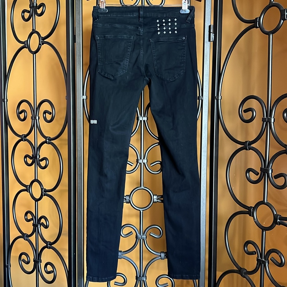 KSUBI Spray On Black Jeans